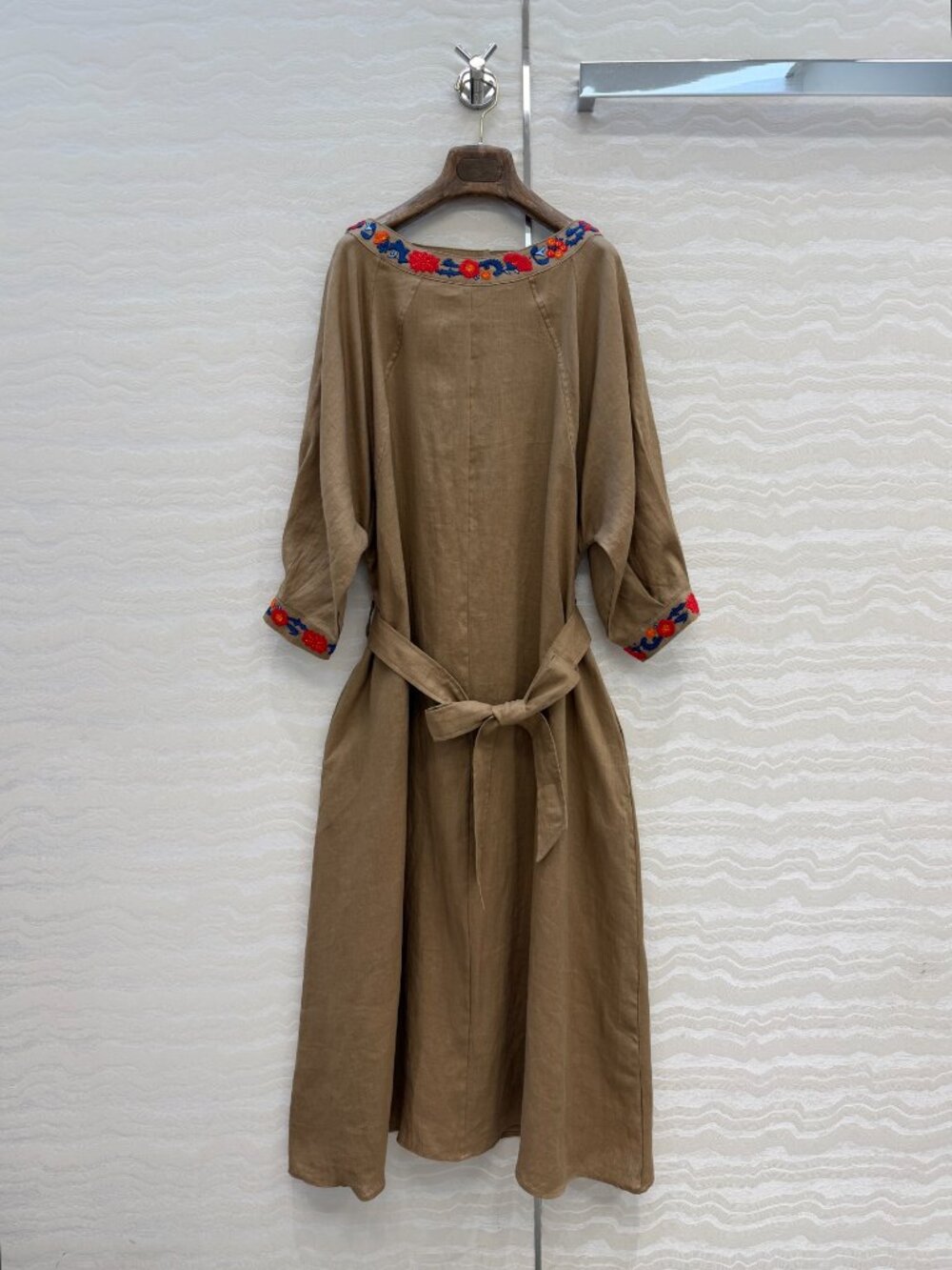 Loro Piana embroidered linen dress